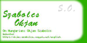 szabolcs okjan business card